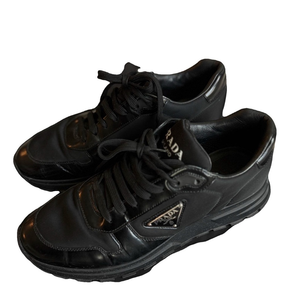 Prada Men's RE-Nylon Black Sneakers size 9UK- US10 Excellent Condition